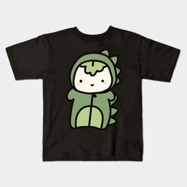 Dino onesie mochi Kids T-Shirt by AikoAthena